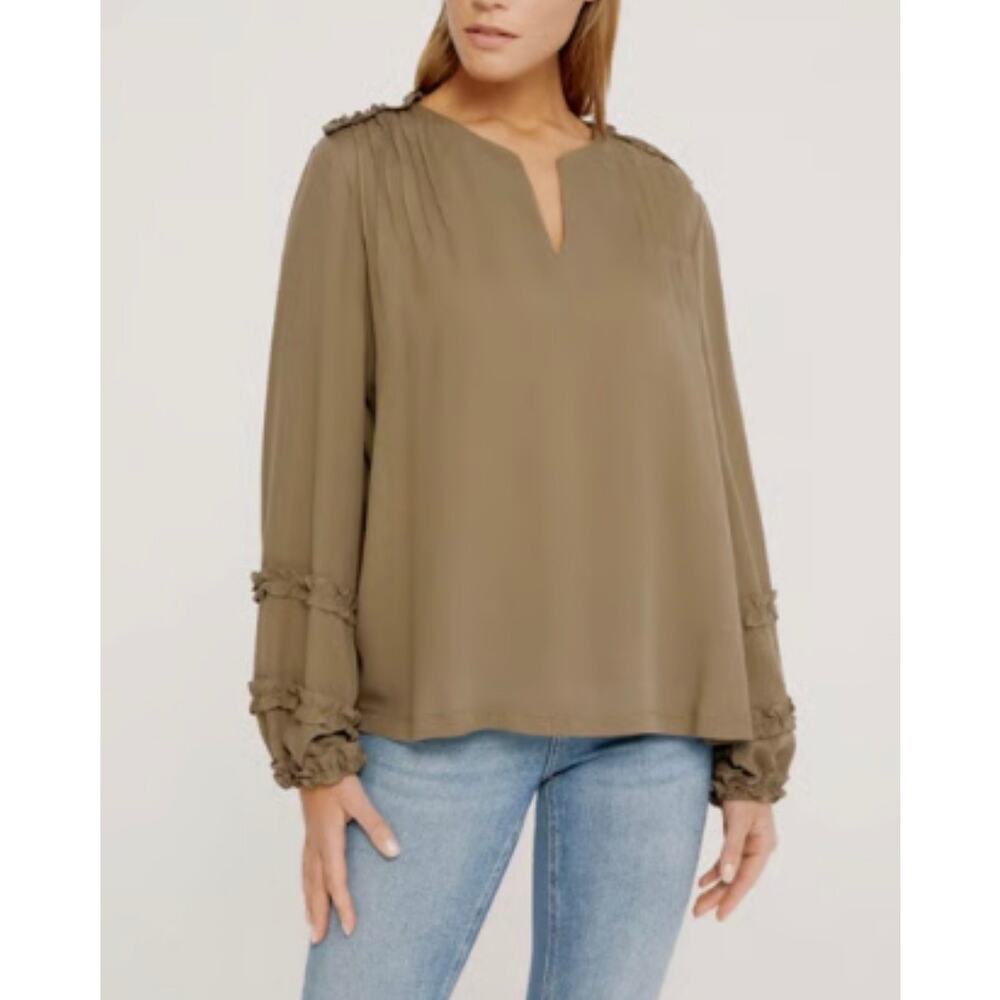 NWT Harshmann Kuniko Blouse, Sage Green, 1X
